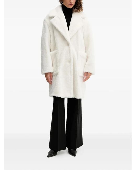 Boss White Catedy Button Coat