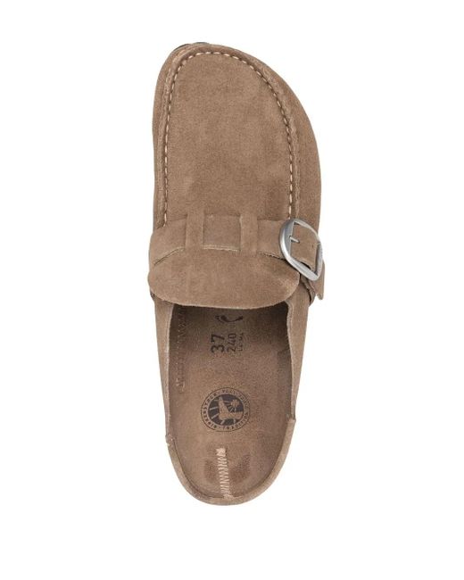 Birkenstock Brown Buckley Taupe, Suede Leather Shoes