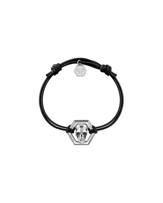 Philipp Plein Metallic Linked Skull-Motif Bracelet