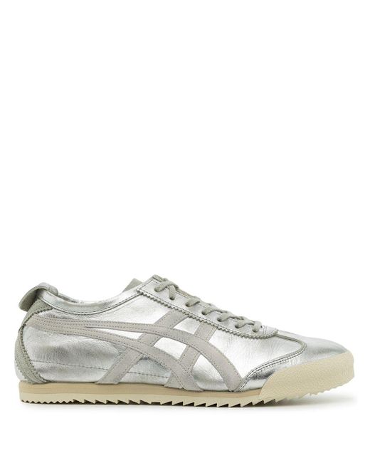 Onitsuka Tiger Leather Mexico 66tm Deluxe Low-top Sneakers in Silver ...