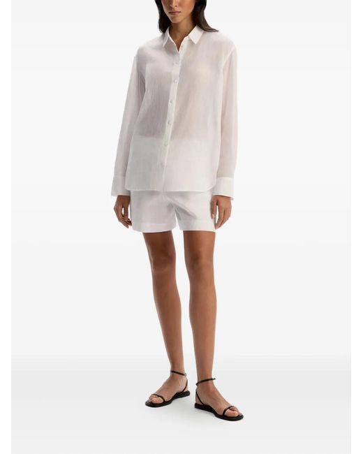 12 STOREEZ White Drawstring Shorts