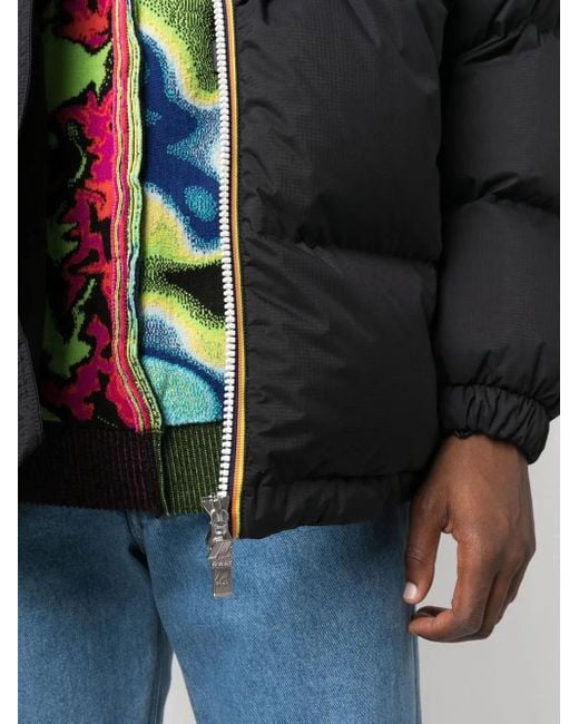 K-Way Black Zip-Up Padded Coat