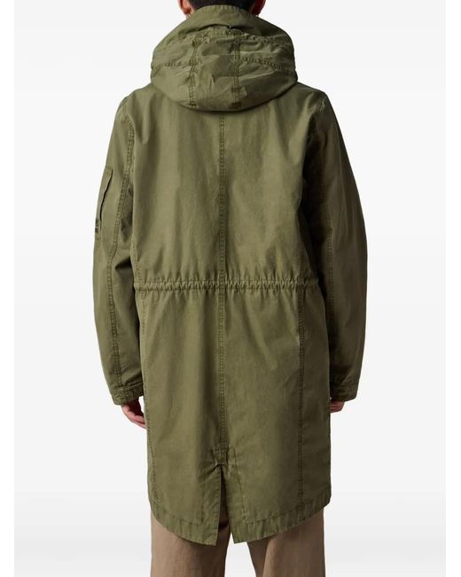 Paul Smith Green Drawstring Hooded Coat for men