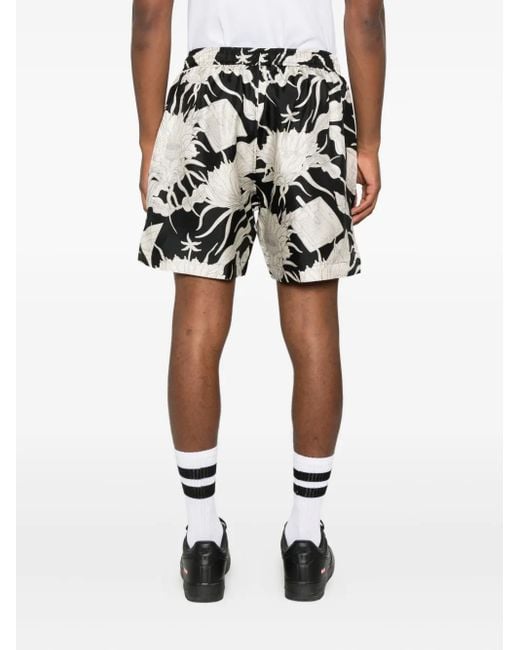 Amiri Shorts mit Blumen-Print in Black für Herren
