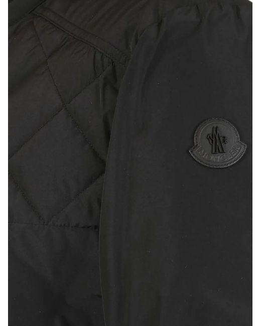 Moncler Black Quilted Diamond-Pattern Jacket for men