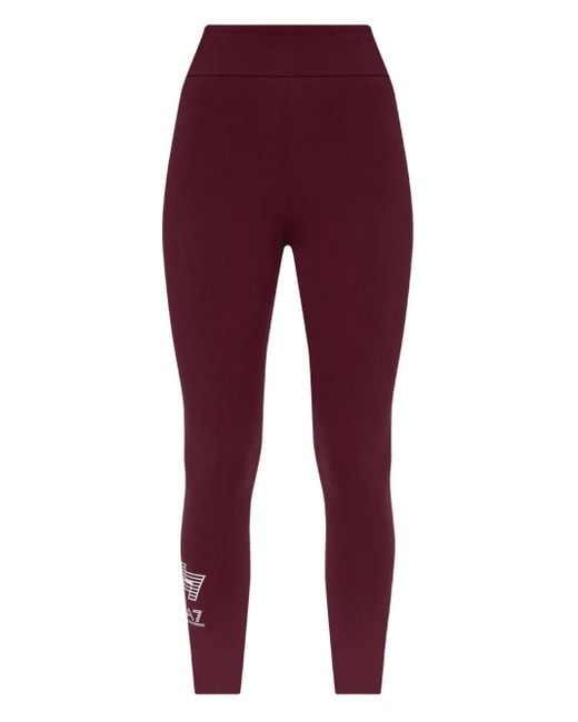 Leggins con logo estampado EA7 de color Red