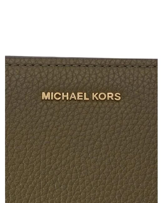 Michael Kors Brown Grainy-Leather Snap-Fastening Wallet