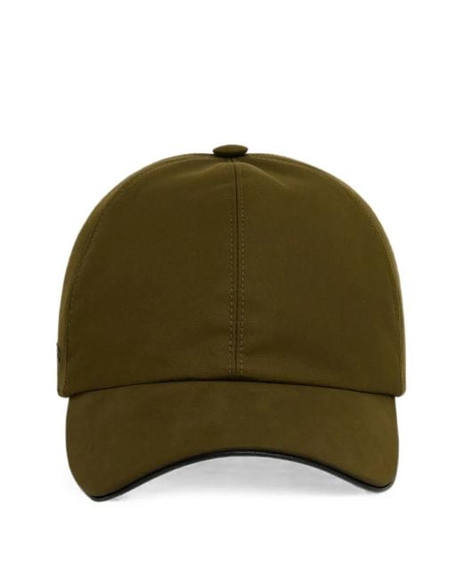 Ferragamo Green Baseball Cap With Tonal Signature for men
