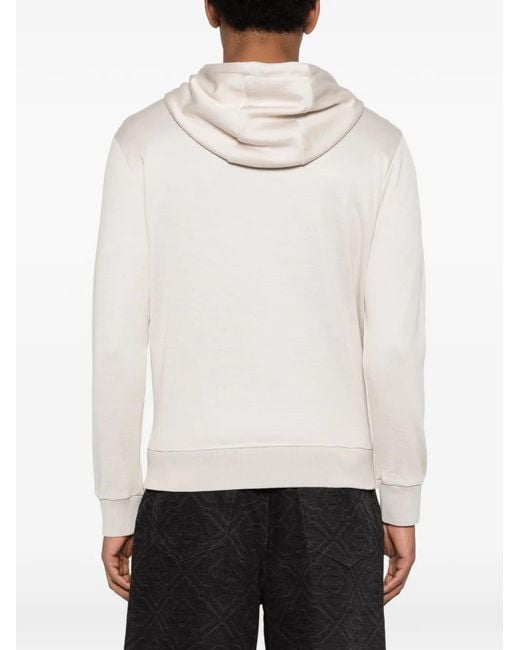 Eleventy White Zip-Up Hoodie for men