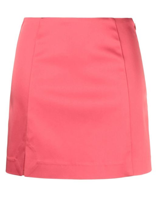 Cult Gaia Pink Flor High-waisted Miniskirt