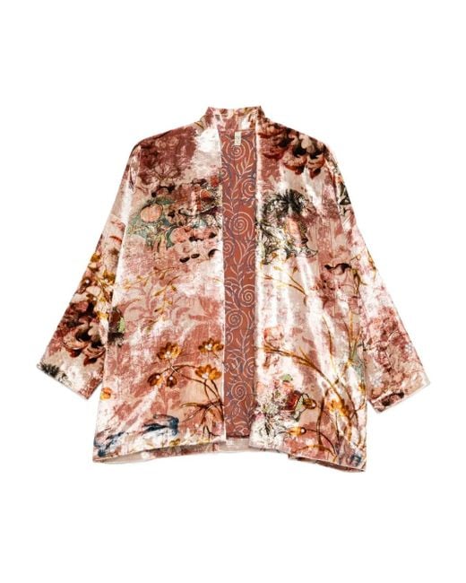 Yavi Pink Jacke mit Blumen-Print