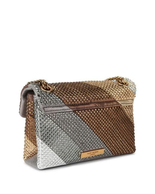 Kurt Geiger White Kensington Embellished Bag