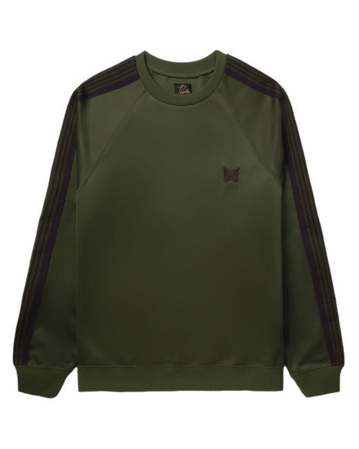 Needles Green Track Logo-embroidered Sweatshirt for men