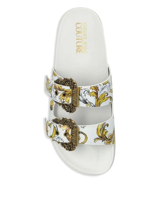 Versace Jeans Couture Metallic Arizona Slides