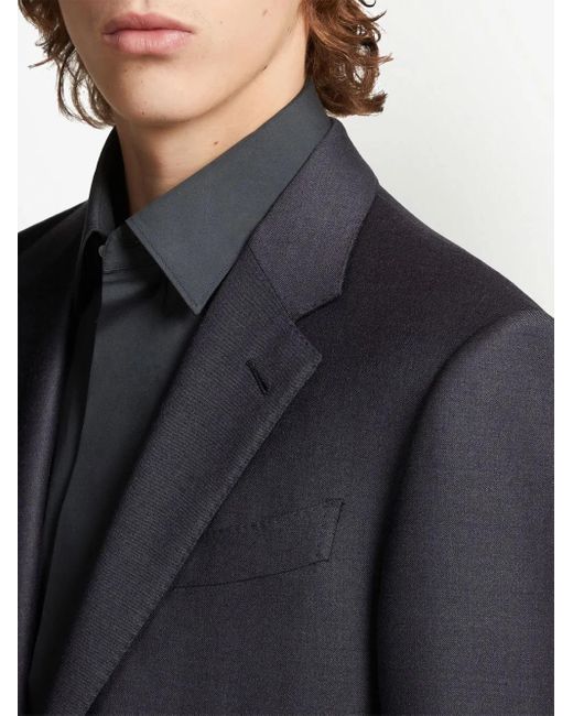 Zegna Blue Trofeo Single-Breasted Wool Suit for men