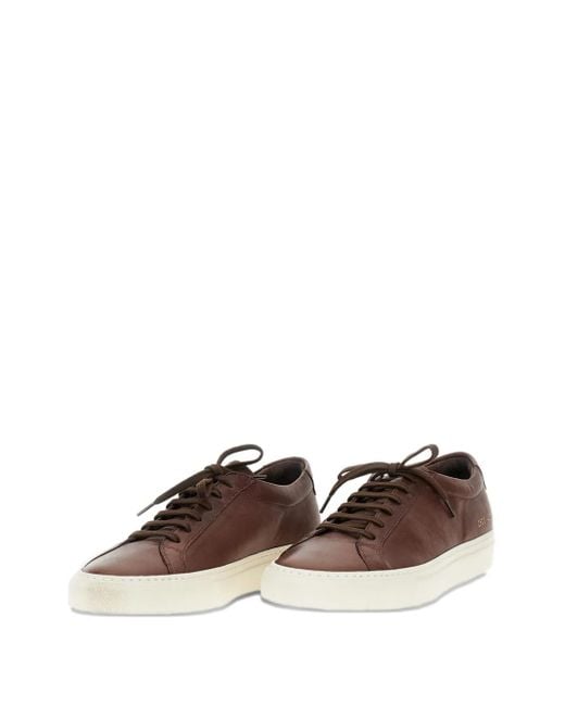 Common Projects Brown Lace-Up Leather Sneakers for men