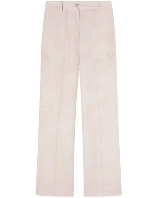 Palm Angels White Palms-Jacquard Trousers