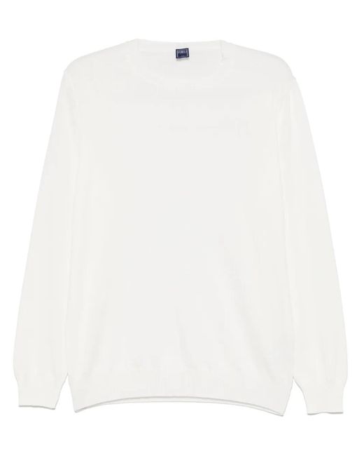 Fedeli White Argentina Sweater for men