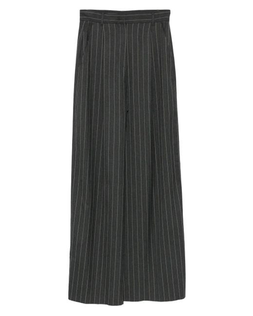Pantalon Ample À Fines Rayures Marella en coloris Gray