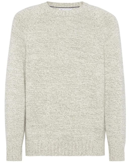 Maglione di Brunello Cucinelli in White da Uomo