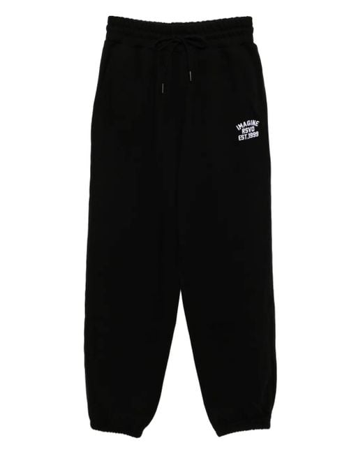 Izzue Black Logo-Embroidered Sweatpants