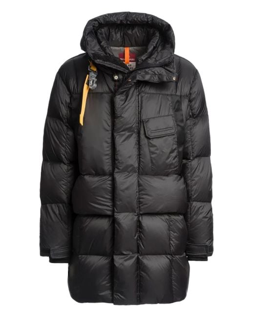 Parka Midi Imbottito Con Cappuccio di Parajumpers in Black da Uomo