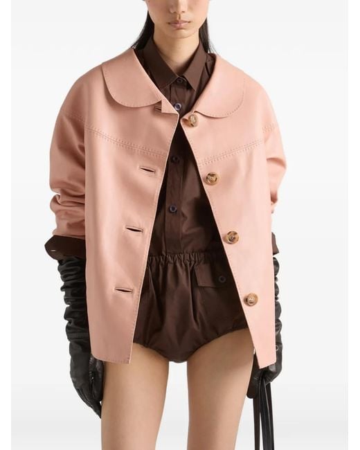Prada Pink Nappa Leather Jacket