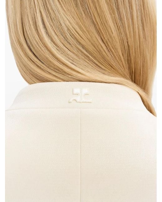 Abrigo Heritage con aplique del logo Courreges de color White