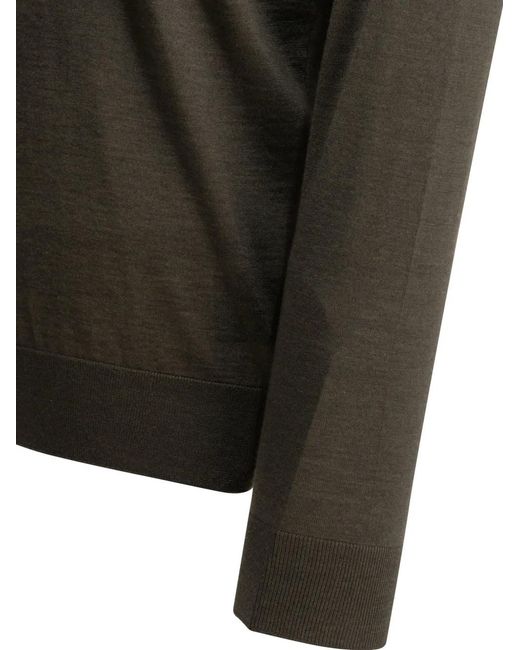 Zegna Green Crewneck Sweater for men