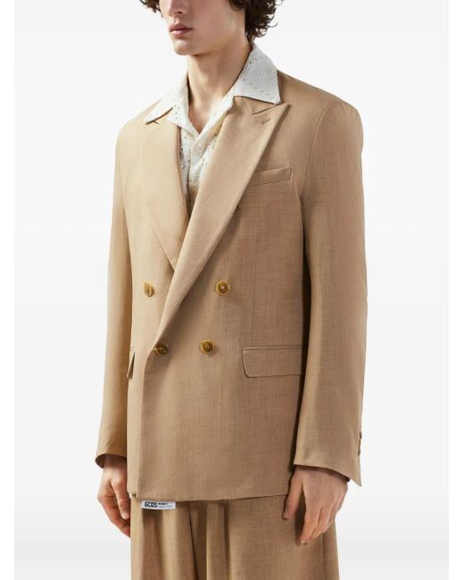 Gcds Natural Mélange-Effect Blazer for men