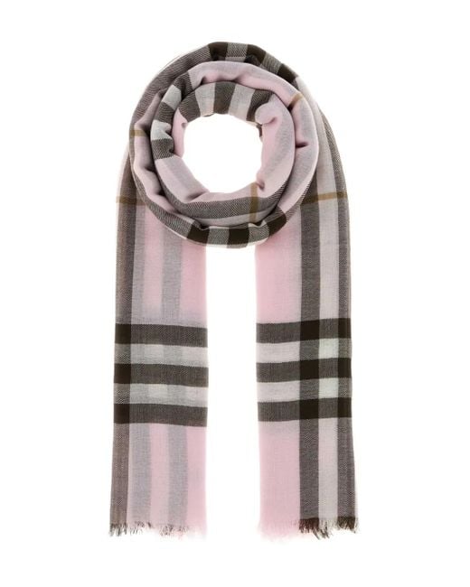Burberry Pink Schal mit Karomuster