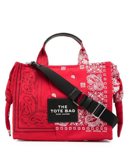 Marc Jacobs The Tote Bandana Print Bag in Red | Lyst UK