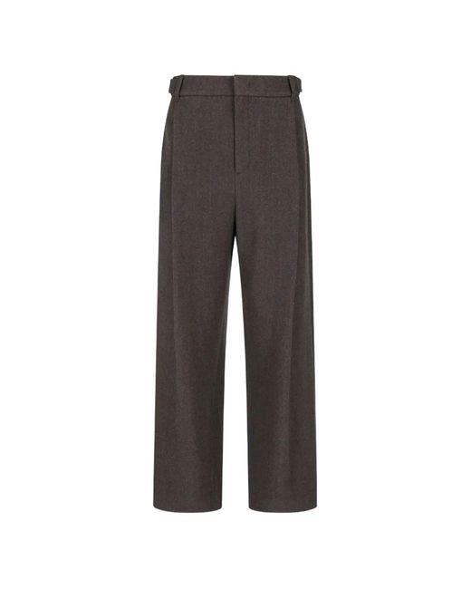 Amomento Gray Martin Front-Tuck Trousers for men