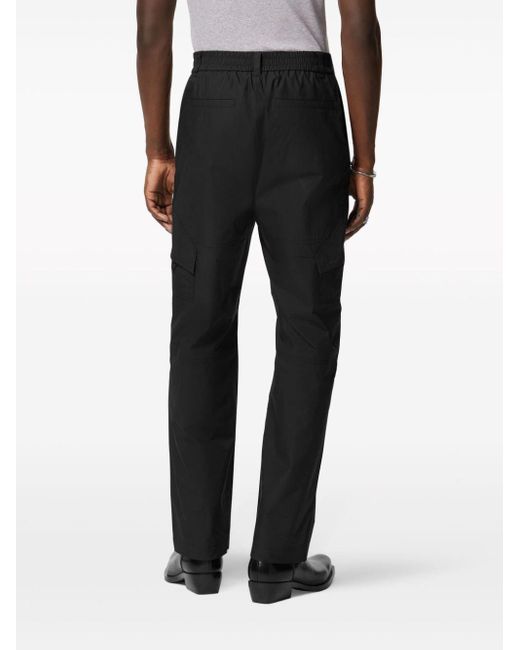 Versace Black Milano Stamp Tailored Trousers for men