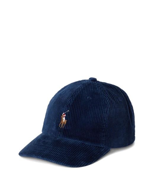 Polo Ralph Lauren Blue Corduroy Baseball Cap for men