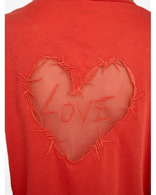 Zadig & Voltaire Red Henley T-Shirt