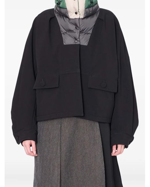 Kolor Black Colour-Block Coat