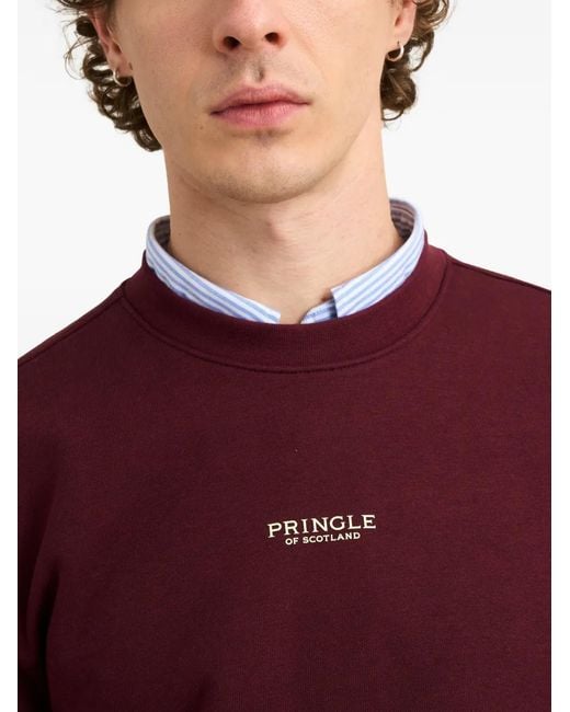 Pringle of Scotland Red Crew Neck Sweatshirt for men