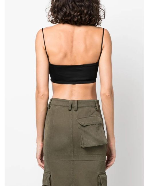 DSquared² Black Icon-Plaque Bandeau Top