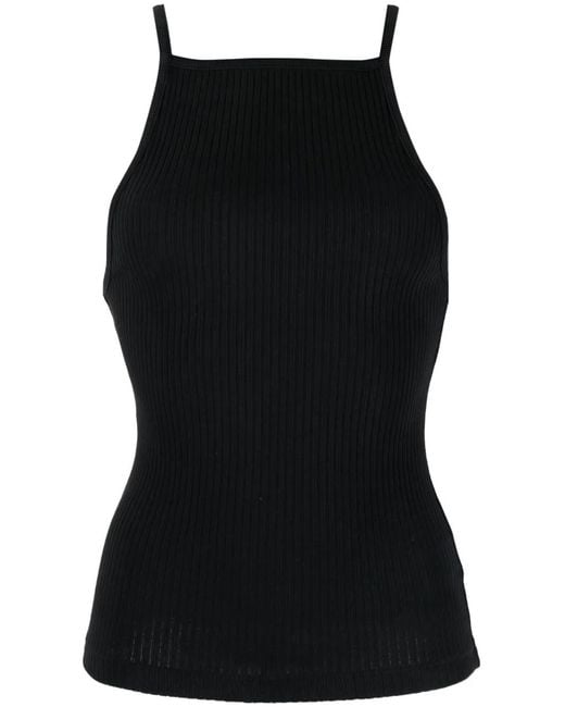 Agolde Black Square-Neck Tank Top