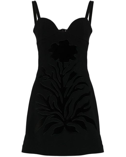 Elie Saab Black Velvet Bustier Mini Dress