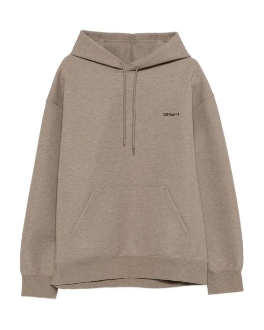Carhartt Gray Alda Logo-Embroidered Hoodie for men