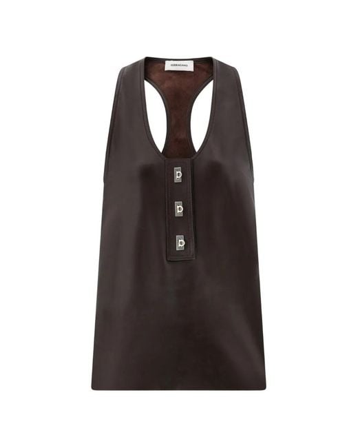 Ferragamo Black Nappa Racer Back Vest