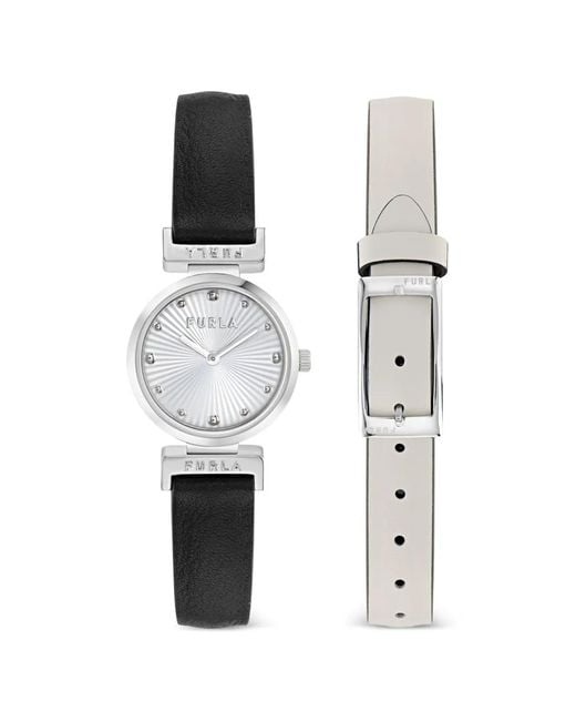 Furla White Textured Dial 32Mm Watch