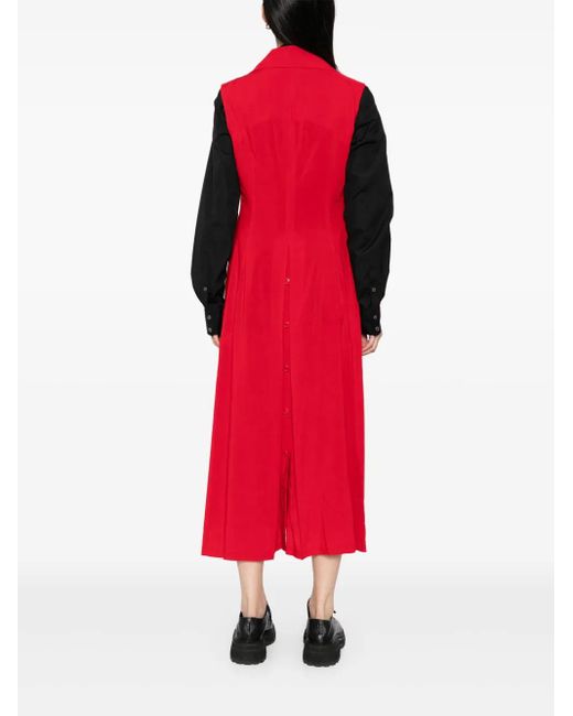 Yohji Yamamoto Lawn ノースリーブ ドレス Red