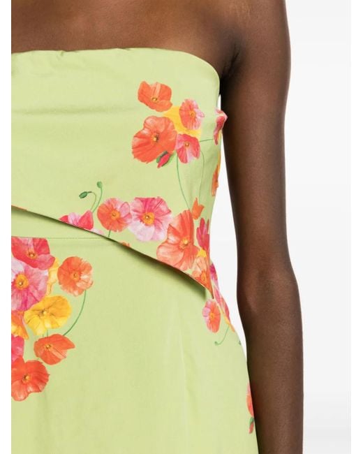 Isolda Jurk Met Bloemenprint in het Green