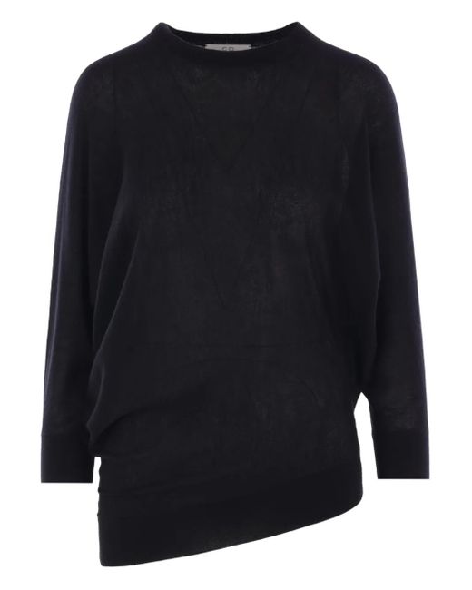 Co. Trui Met Asymmetrische Afwerking in het Blue
