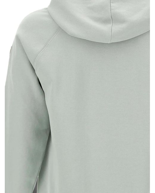 Blauer Gray Logo-Patch Raglan-Sleeve Hoodie for men