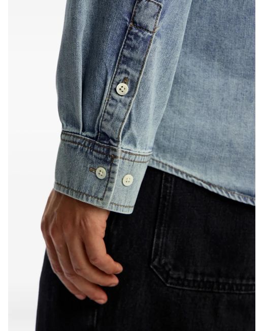 12 STOREEZ Blue Pocket Denim Shirt for men