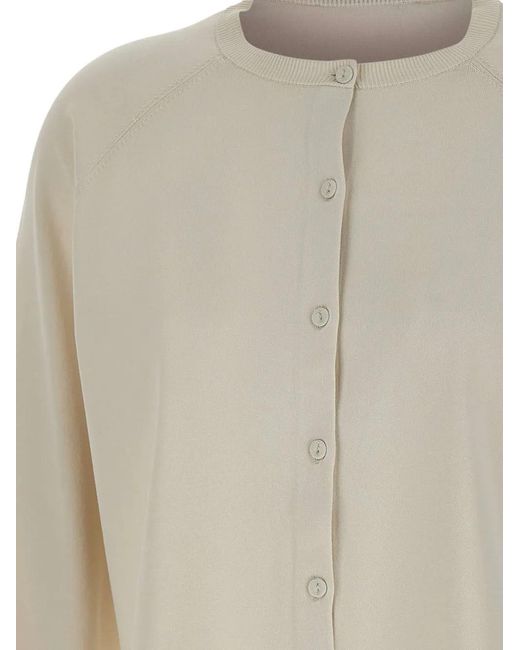 Cardigan Con Bordo A Coste di Elena Miro in White